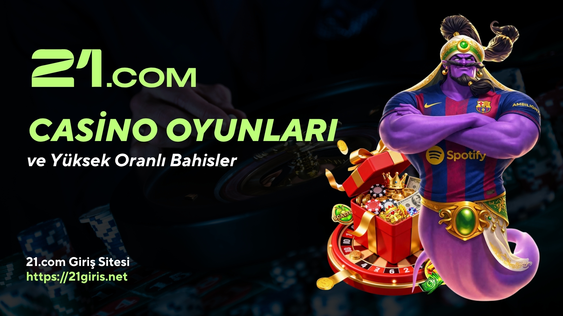 21.com Casino Oyunları ve Yüksek Oranlı Bahisler
